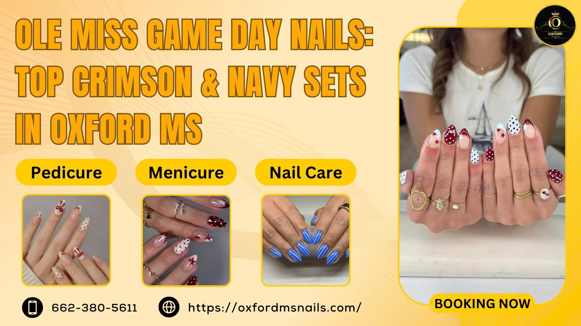 Ole Miss Game Day Nails Oxford MS